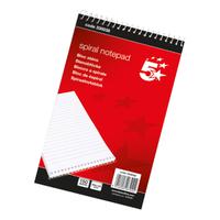 5 Star Office Shorthand Pad Wirebound 60gsm Ruled 300pp 127x200mm Red [Pack 10]