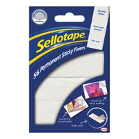 Sellotape Sticky Fixers Double-sided 12x25mm 56 Pads Ref 1445423 [Pack 12]