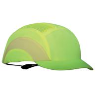 JSP Hard Cap A1 Plus Ventilated Adjustable with Short Peak 50mm HiVis Yellow Ref ABS000-001-500