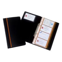 Rexel Business Card Book Professional Ring Binder with A-Z Index Capacity 128 Cards Ref 2101131