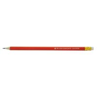 5 Star Office Pencil with Eraser HB Red Barrel [Pack 12]