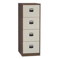 Trexus 4 Drawer Filing Cabinet 470x622x1321mm Coffee & Cream Ref 394984