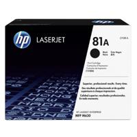 HP 81A Black LaserJet Toner Cartridge Page Life 10500pp Black Ref CF281A