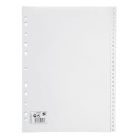 5 Star Office Index 1-31 Polypropylene Multipunched Reinforced Holes 120 Micron A4 White