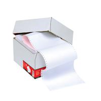 5 Star Office Listing Paper 2-Part Carbonless Perf 56/57gsm 11inchx241mm Plain White/Pink [1000 Sheets]