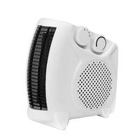 2kW Upright and Flat Fan Heater with Auto Thermostat Heat Settings White Ref HG01166