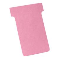 Nobo T-Cards 160gsm Tab Top 15mm W60x Bottom W48.5x Full H85mm Size 2 Pink Ref 2002008 [Pack 100]
