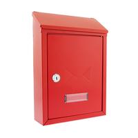 Post or Suggestion Box Wall Mountable with Fixings 223x86x320mm Red