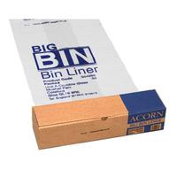 Acorn Bin Liners Reusable Capacity 160 Litres 760x1200mm Clear and Printed Ref 142966 [Roll 50]