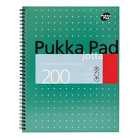 Pukka Pad Mettallic Jotta Nbk Wirebound 80gsm Ruled Margin Perf Punch 4 Hole 200pp A4+ Ref JM018 [Pack 3]