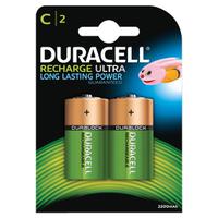 Duracell Battery Rechargeable Accu NiMH 3000mAh Size C Ref 81364720 [Pack 2]