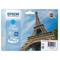 Epson T7022 Inkjet Cartridge Eiffel Tower XL Page Life 2000pp 21.3ml Cyan Ref C13T70224010