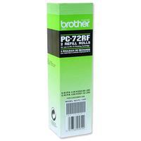 Brother Thermal Fax Ribbon Refill Page Life 144pp Black Ref PC72RF [Pack 2]