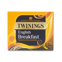 Twinings Tea Bags English Breakfast Fine High Quality Aromatic Ref 0403135 [Pack 100]