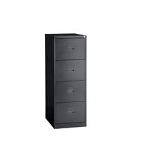 Trexus 4 Drawer Filing Cabinet 470x622x1321mm Black Ref 632686