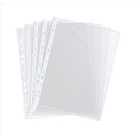 5 Star Value Punched Pocket Polypropylene Embossed Top-opening 40 Microns A4 Clear [Pack 100]