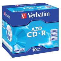 Verbatim CD-R Recordable Disk Write-once Cased 52x Speed 80 Min 700Mb Ref 43327 [Pack 10]