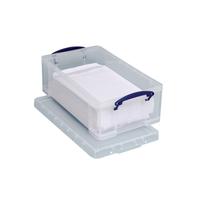 Really Useful Storage Box Plastic Lightweight Robust Stackable 12 Litre W270xD465xH155mm Clear Ref 12C