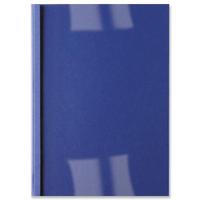 GBC Thermal Binding Covers 3mm Front PVC Clear Back Leathergrain A4 Royal Blue Ref IB451010 [Pack 100]