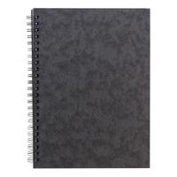 Notebook Sidebound Twin Wire 80gsm Ruled & Perforated 120pp A5 Black [Pack 10]