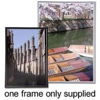 5 Star Facilities Snap Photo Frame with Non-glass Polystyrene Front Back-loading A4 297x210mm Silver