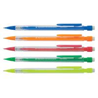 5 Star Office Mechanical Pencil Retractable Disposable with 0.7mm Lead Assorted Barrels [Pack 10]