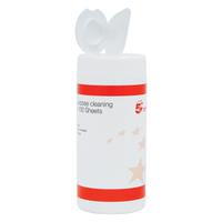 5 Star Office Cleaning Wipes for Screens/Casings/Keyboards [Pack 100]