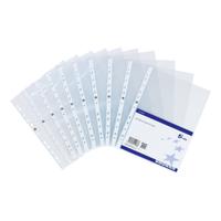5 Star Elite Presentation Punched Pocket Polypropylene Top-opening 90 Micron A4 Glass Clear [Pack 10]