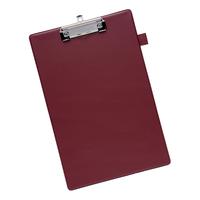 5 Star Office Standard Clipboard with PVC Cover Foolscap Dark Red