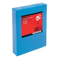5 Star Office Coloured Copier Paper Multifunctional Ream-Wrped 80gsm A4 Deep Turquoise/Blue [500 Sheets]