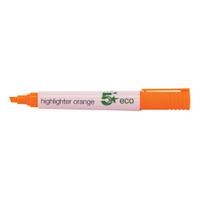 5 Star Eco Highlighter Chisel Tip 1-5mm Line Orange [Pack 10]