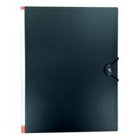 5 Star Office Display Book Hardback Cover Polypropylene 100 Pockets A4 Black