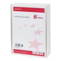 5 Star Office Multipurpose Labels Laser Copier Inkjet 21 per Sheet 64x38mm White [10500 Labels]