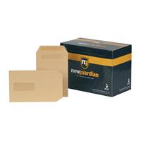 New Guardian Envelopes FSC Pocket Self Seal HvyWgt Wdw 130gsm C5 229x162mm Manilla Ref A23013 [Pack 250]