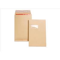 New Guardian Envelopes FSC Peel & Seal Window Gusset 130gsm C4 324x229x25mm Manilla Ref J27366 [Pack 100]