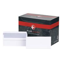 Plus Fabric Envelopes PEFC Wallet Self Seal 120gsm DL 220x110mm White Ref M23270 [Pack 250]