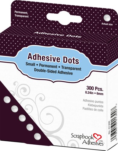Permanent Adhesive Small Dots 6mm Pack of 300