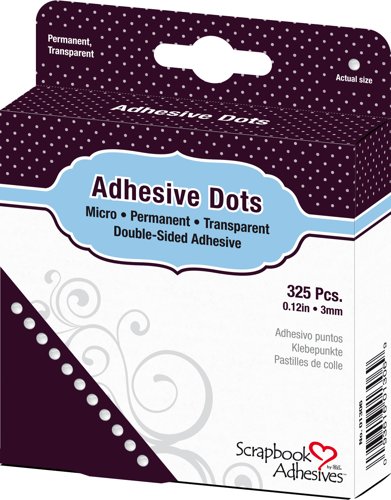 Permanent Adhesive Micro Dots 3mm Pack of 325