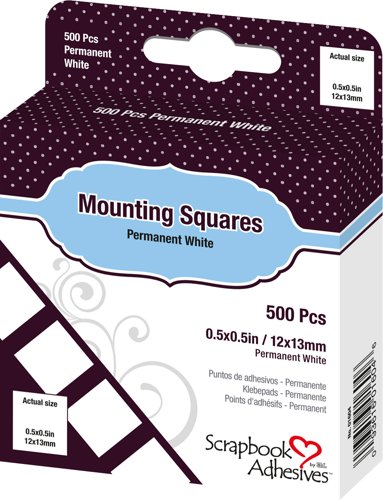 Mounting Squares 12x13mm Permanent Pack of 500