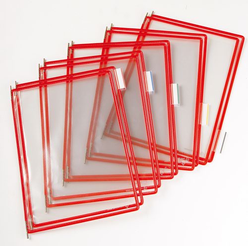 Tarifold A4 Red Pivoting Pockets Pack of 10