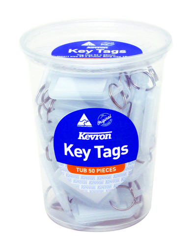 Kevron Standard Key Tags Clear Tub of 50