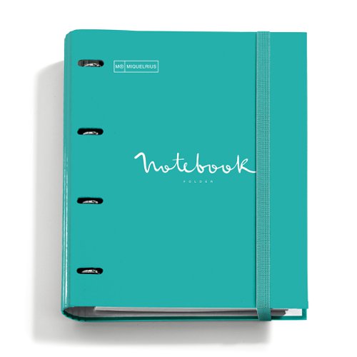 Miquelrius Emotions A4 Notebook Folder Turquoise with 100 sheets Gridded