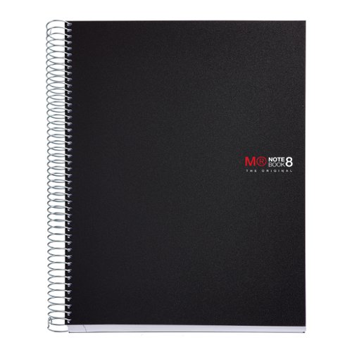 Miquelrius Basics A4 Spiral Notepad Black with 200 Sheets Gridded