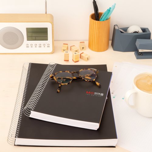 Miquelrius Basics A4 Spiral Notepad Black with 200 Sheets Lined