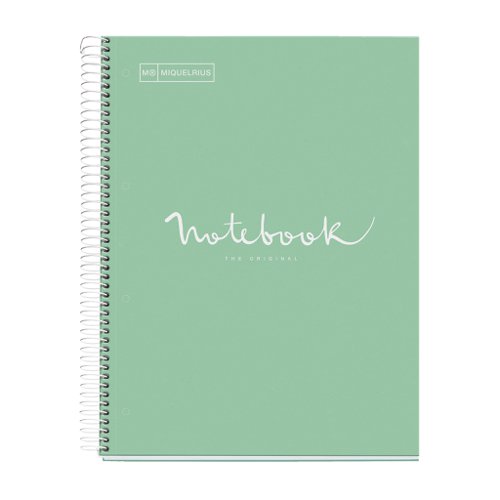 Miquelrius Emotions A4 Spiral Notepad Mint with 80 Sheets Dotted