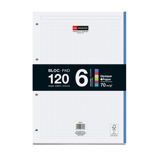 Miquelrius A4 Refill Pad with 120 Sheets Gridded