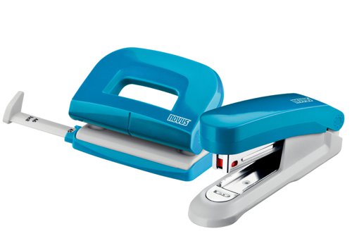 Novus Stapler and Hole Punch Twinset Petrol with 1000 Staples