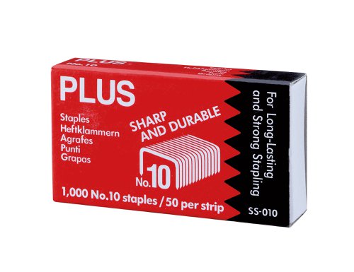 Plus By Pentel No.10 Galvanised Staples (Pack 1000) 30089