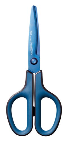 Plus By Pentel Fitcut Curve Premium Titanium Coated Non Stick Scissors 175mm Blue 35057