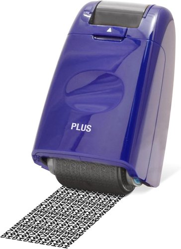 Plus By Pentel Guard Your ID Camouflage Roller Stamp Blue With Black Ink 38094